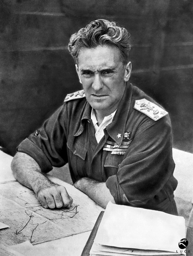 General Rodolfo Graziani, Chief of Staff of the Italian Army, photo during a pause in military operations in WWII