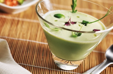 Ajoblanco de hierbas