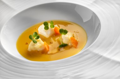 Porrusalda con bacalao