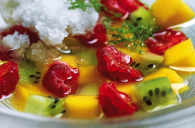 Ensalada de frutas a la ginebra