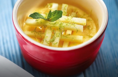 Natillas de coco y manzana