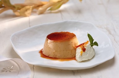 Flan de vainilla al caramelo