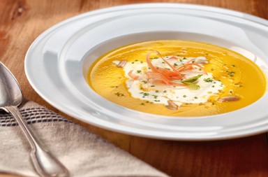 Sopa de naranja, zanahoria y limoncillo