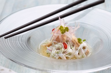 Ceviche de chipirón y bonito