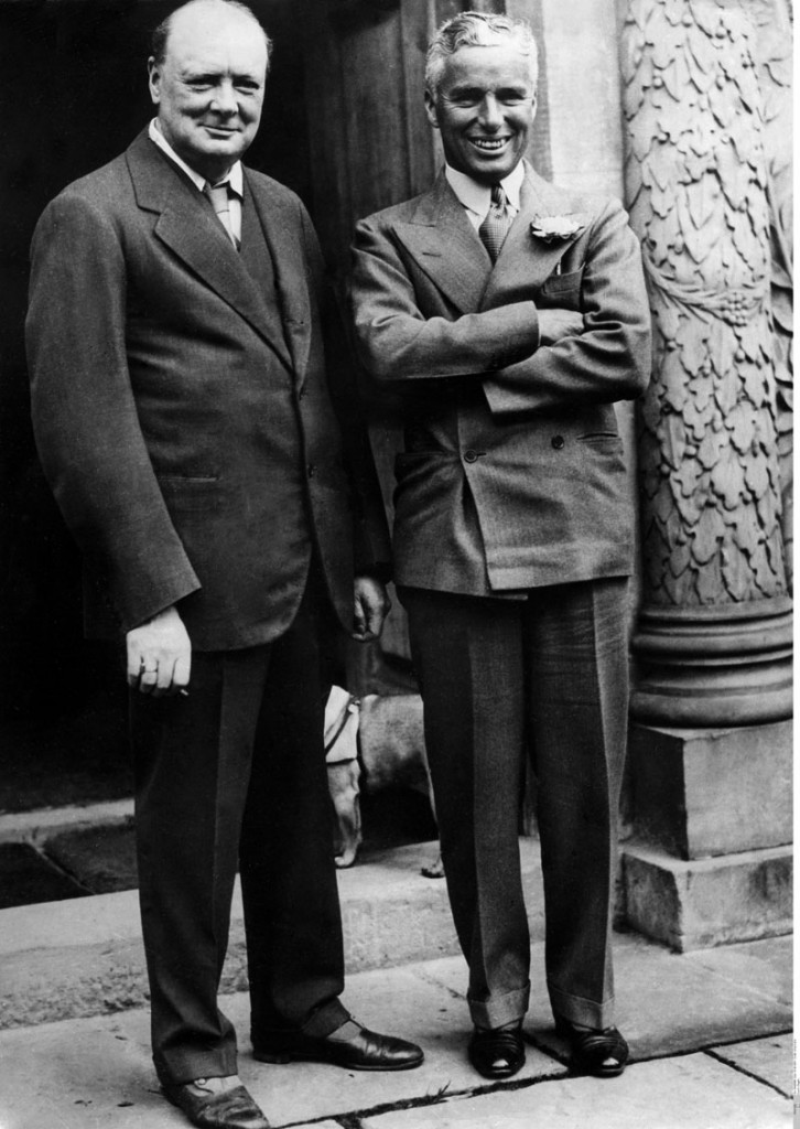Charles Chaplin y Winston Churchill