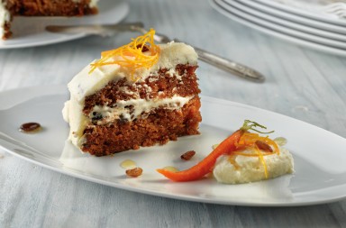 Tarta de zanahoria con crema de queso fresco