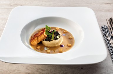 Sopa de lentejas con ‘foie gras’