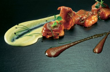 Morros en salsa de cebolla