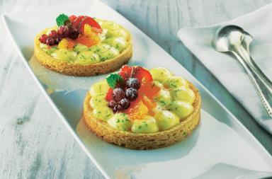 Tarta de limón, mandarina y fresas