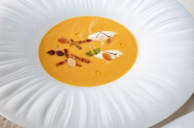 Crema de calabaza con tocineta