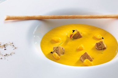 Crema de maíz con ‘foie gras’