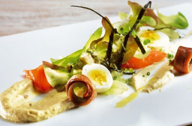 Ensalada de anchoa y salmón