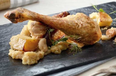 Pollo asado con patatas