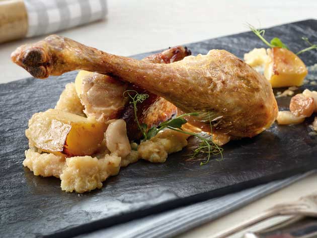 Pollo asado con patatas