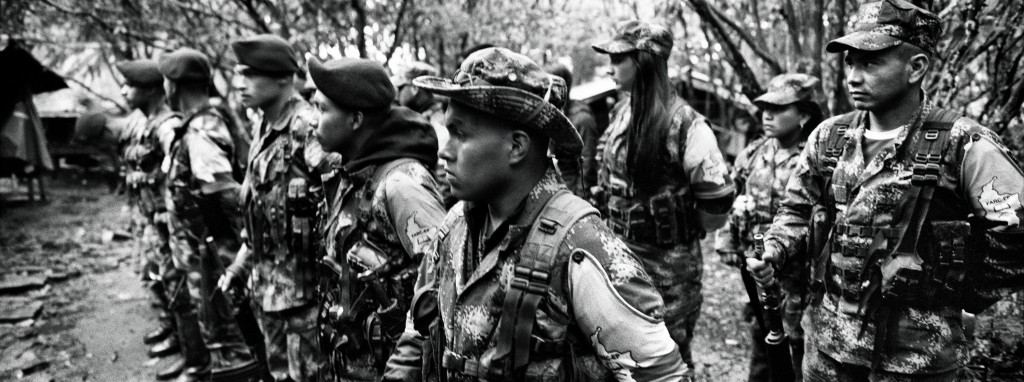 CAUCA, COLOMBIA - JULY 2016: Guerrilla members of the Western Bloc Alfonso Cano in training. For fty-two years, the FARC-EP has fought in the con ict in Colombia as an armed movement. With the peace agreements reached in Havana on August 24, 2016, FARC-EP begins its march towards a political movement. ( Photo by Alvaro Ybarra Zavala / Getty Images Reportage)