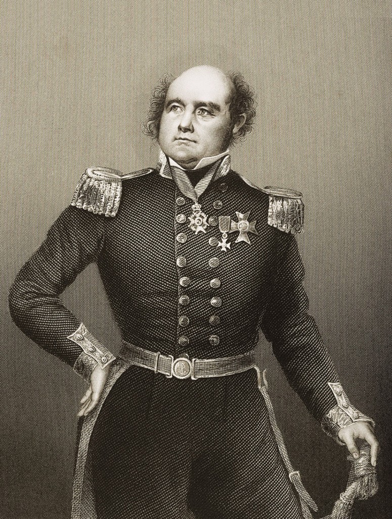 UNSPECIFIED - CIRCA 1800: Sir John Franklin, 1786 - 1847. Celebrated English Navigator.Engraved by D.J.Pound from a drawing by Negelen. From the book "The Drawing-Room of Eminent Personages" Volume 2. Published in London 1860 CREDIT: Universal History Archive/Getty Images