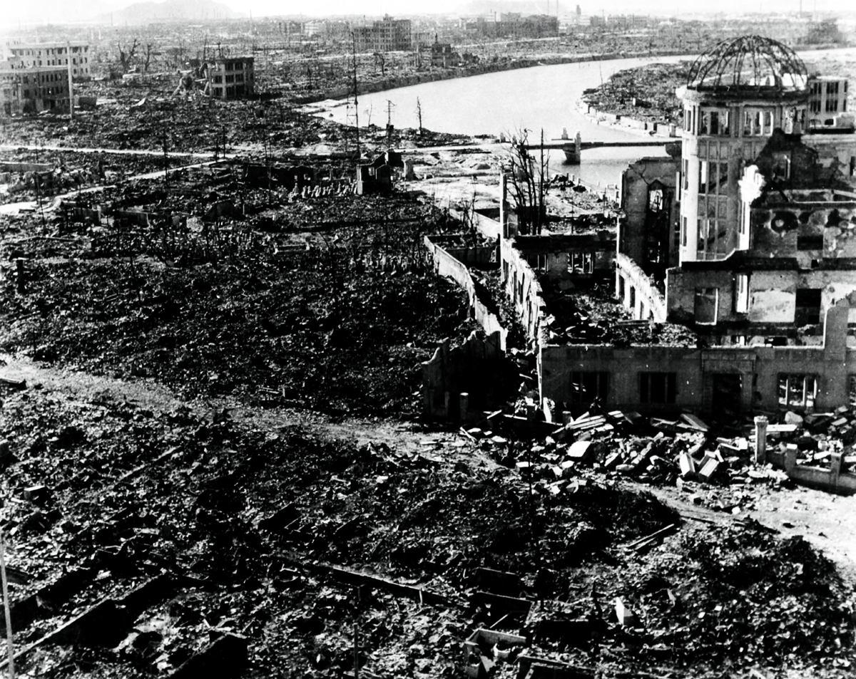 World War II, after the explosion of the atom bomb in August 1945Hiroshima, Japan