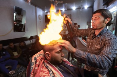 Jugando con fuego en la peluquería