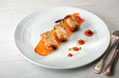 Espárragos blancos rellenos