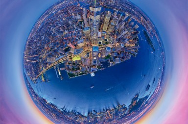 Nueva York como una bola de Navidad