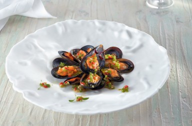 Mejillones con salsa vinagreta