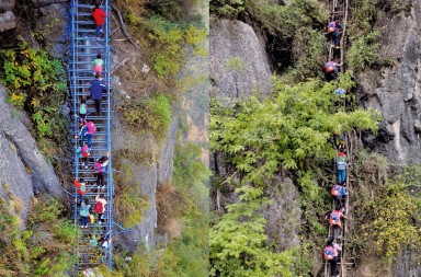 Una escalerilla nueva para ir a la escuela
