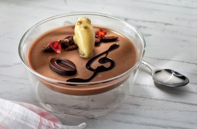 Crema de chocolate, coco y mandarina