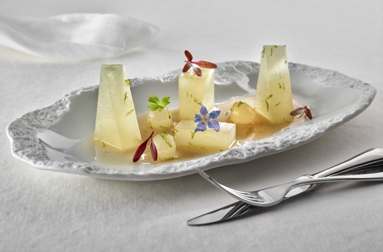 receta de martin berasategui, melon emborrachado