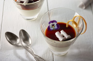 ‘Panna cotta’ de vainilla y ‘pasión’