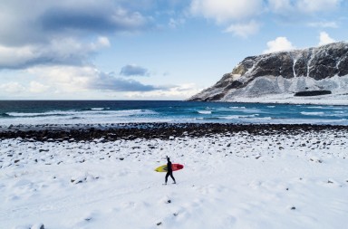Surf a 13 grados bajo cero