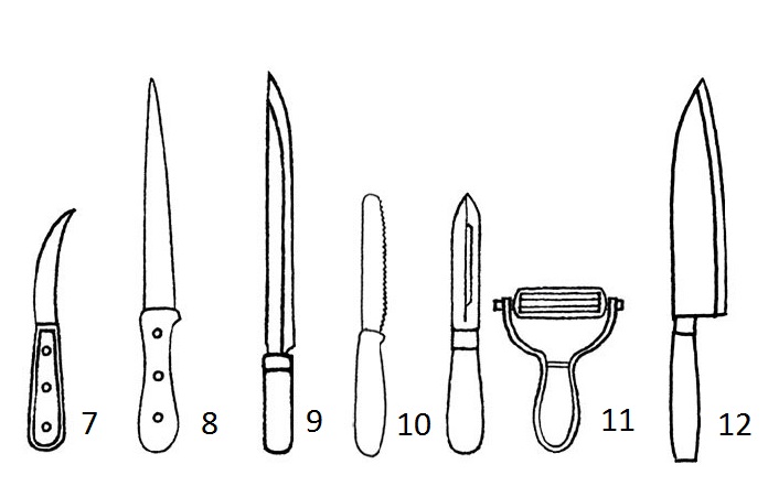 Tipos de cuchillos, cuidados y usos en la cocina