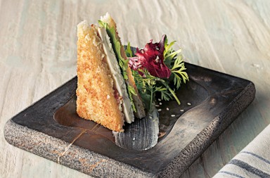 Sándwich de queso con espárragos