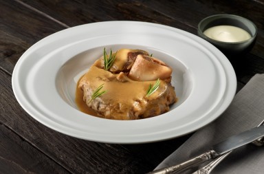 Osobuco en su jugo con puré