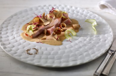 Lomo de cerdo con hongos