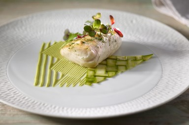 Merluza con muselina de calabacín