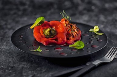 Pimientos rellenos de carne