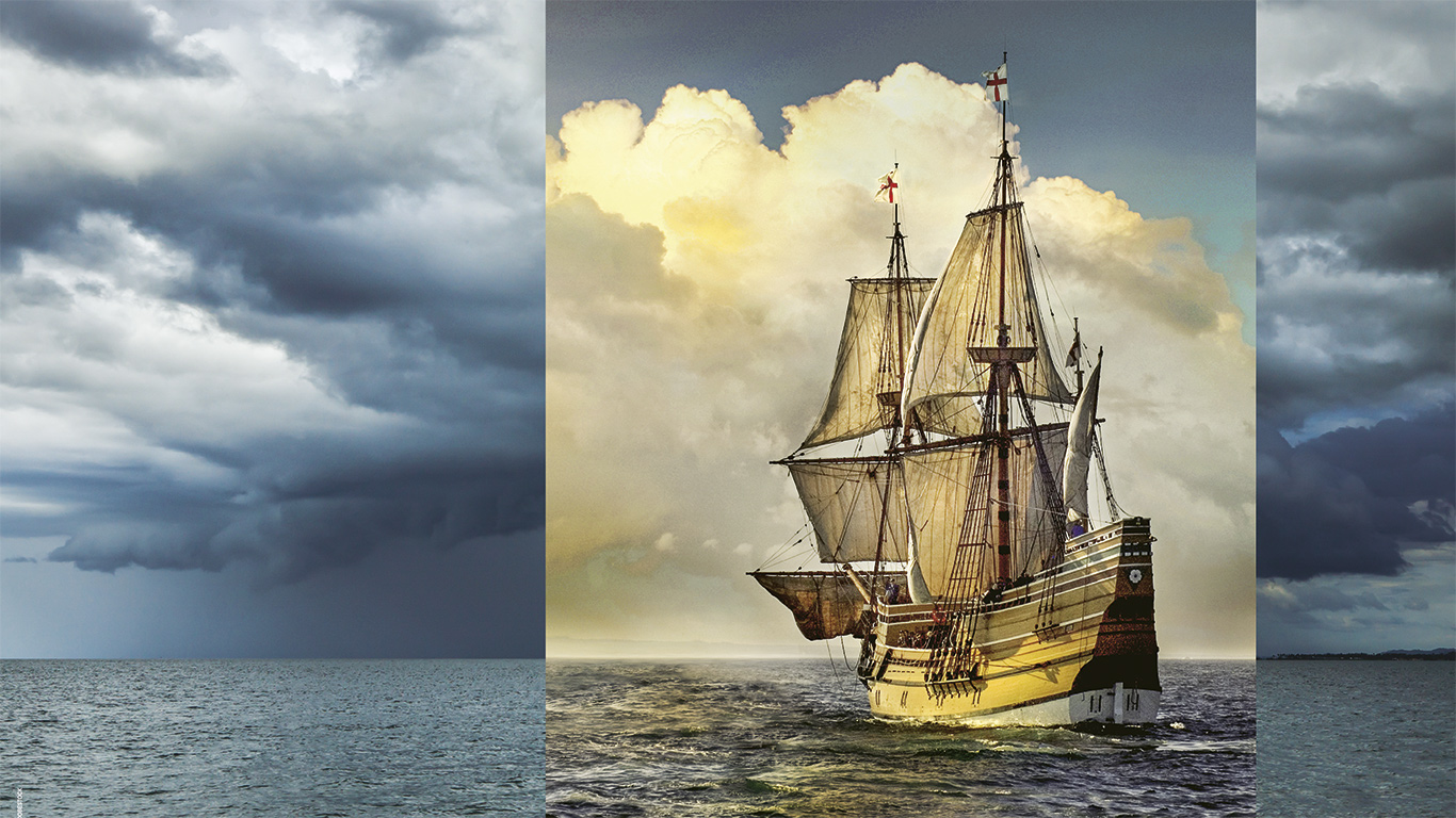 La llegada del Mayflower al Nuevo Mundo