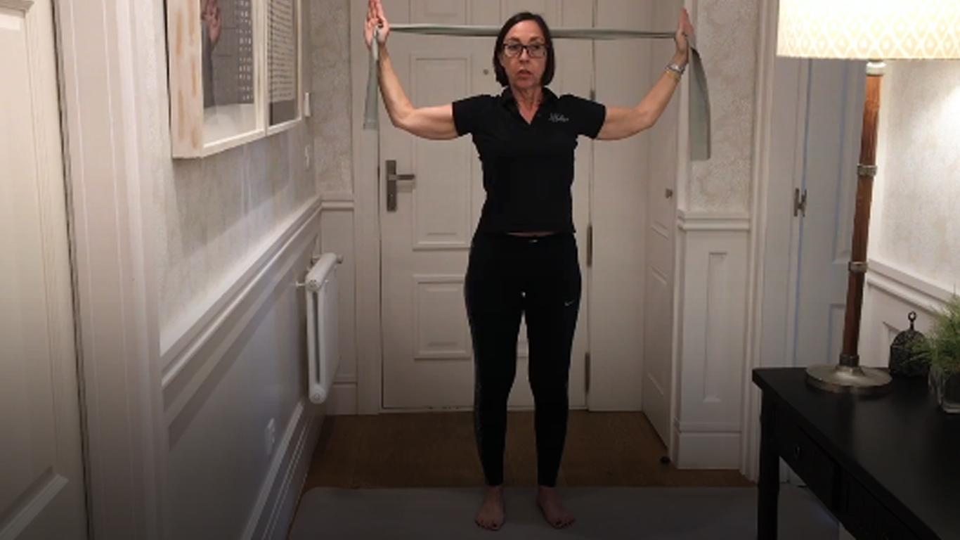 Pilates en casa con bandas elásticas