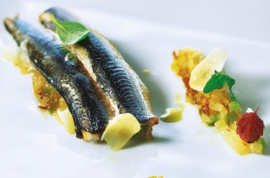 Anchoas frescas a la papillote