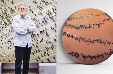 El último abrazo de Juan Genovés, en exclusiva