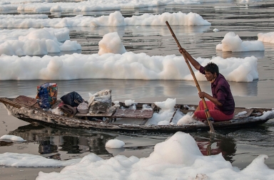 La extraña ‘nieve’ de la India