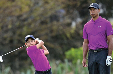 El hijo de Tiger Woods: de tal palo, tal astilla
