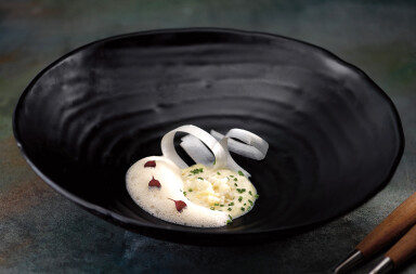 Falso ‘risotto’ de espárragos con su tallarín