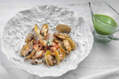 Mollejas con almejas